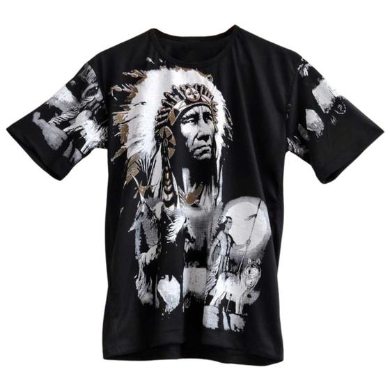 Imagem de Camiseta Hippie Boho Tribo Índios Artesanal Unissex