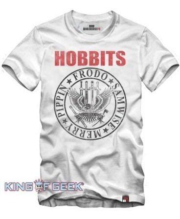 Imagem de Camiseta Hobbits Senhor Dos Anéis Branca Camisa Filmes Geek