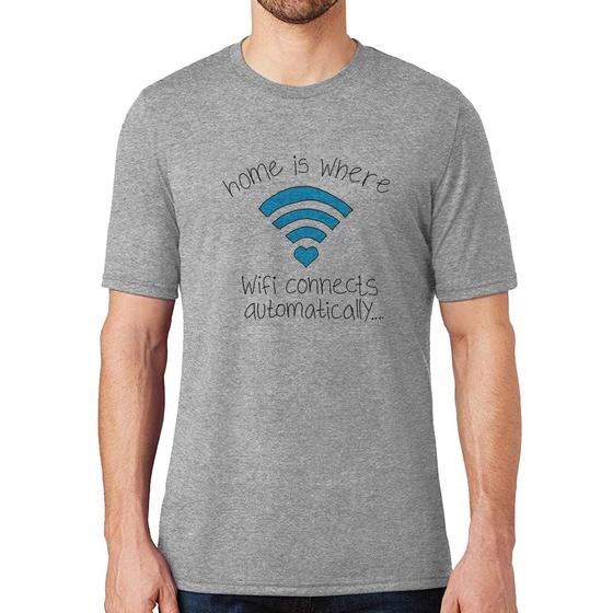 Imagem de Camiseta Home Is Where Wifi Connects Automatically - Foca na Moda