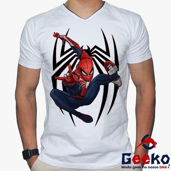 Imagem de Camiseta Homem Aranha 100% Algodão  Geeko