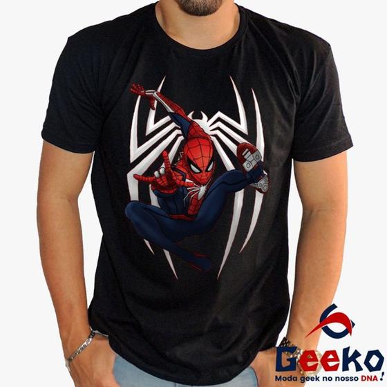 Imagem de Camiseta Homem-Aranha 100% Algodão Spiderman Geeko