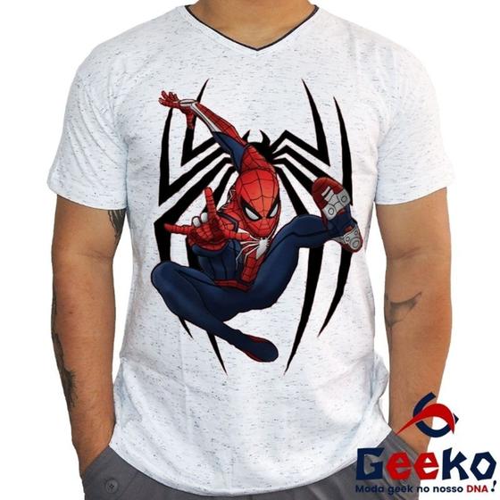 Imagem de Camiseta Homem-Aranha 100% Algodão Spiderman Homem Aranha Spider Man Geeko