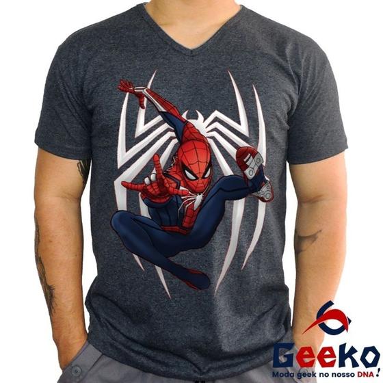 Imagem de Camiseta Homem-Aranha 100% Algodão Spiderman Homem Aranha Spider Man Geeko