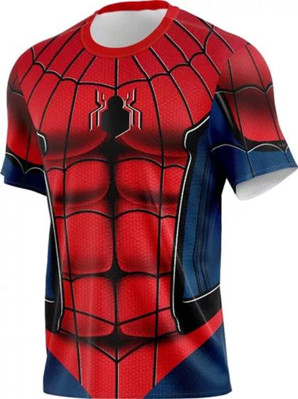 Imagem de Camiseta Homem Aranha Dry Fit Adulto Conforto P M G GG