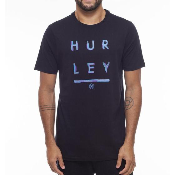 Imagem de Camiseta Hurley Acid Oversize WT23 Masculina Preto