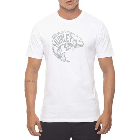 Imagem de Camiseta Hurley Big Fish SM23 Masculina Branco