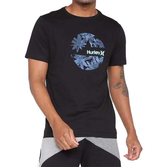 Imagem de Camiseta Hurley Circle Foliage Masculina Preto