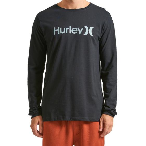 Imagem de Camiseta Hurley Manga Longa O&O Solid WT24 Masculina Preto