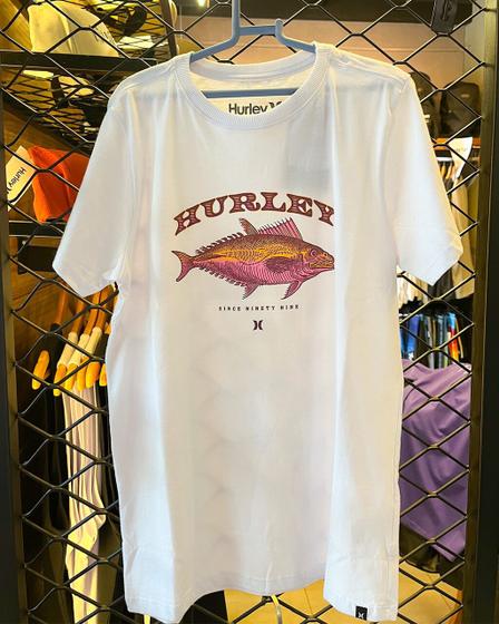 Imagem de Camiseta Hurley Silk Fish Juvenil Branca