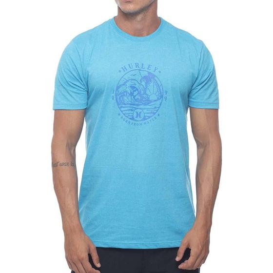 Imagem de Camiseta Hurley Silk Wave SM23 Masculina Azul Mescla