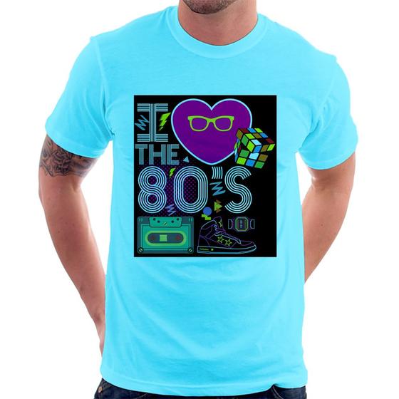 Imagem de Camiseta I Love the 80's - Foca na Moda