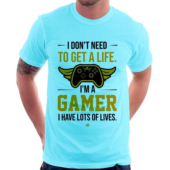 Imagem de Camiseta I'm a gamer, I have lots of lives - Foca na Moda