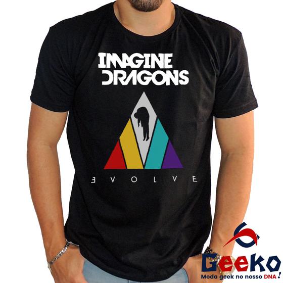 Imagem de Camiseta Imagine Dragons 100% Algodão Evolve Geeko