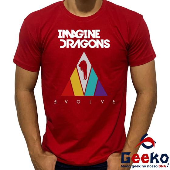 Imagem de Camiseta Imagine Dragons 100% Algodão Evolve Geeko