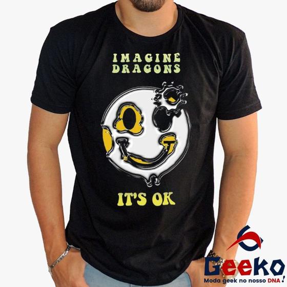 Imagem de Camiseta Imagine Dragons 100% Algodão It's OK Indie Rock Geeko