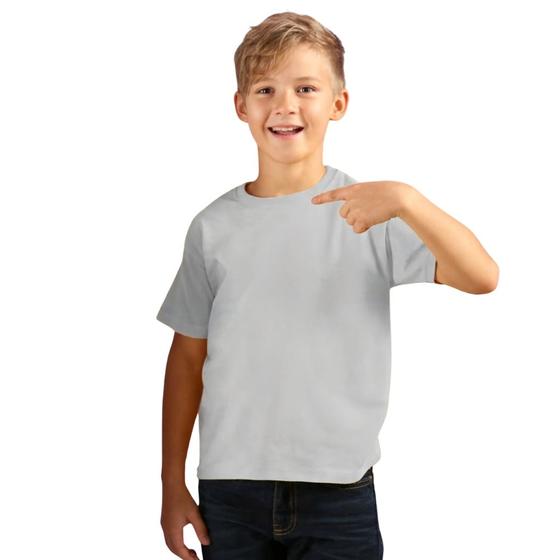 Imagem de Camiseta Infantil 100% Algodão Menino Menina Roupa Infantil Camisas Básicas