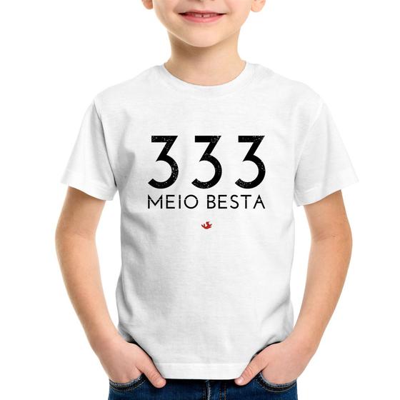 Imagem de Camiseta Infantil 333 Meio Besta - Foca na Moda