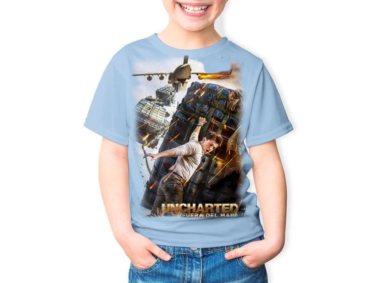 Camiseta infantil 54 - Uncharted- filme jogo Menor preço em Camiseta infantil 54 - Uncharted- filme jogo