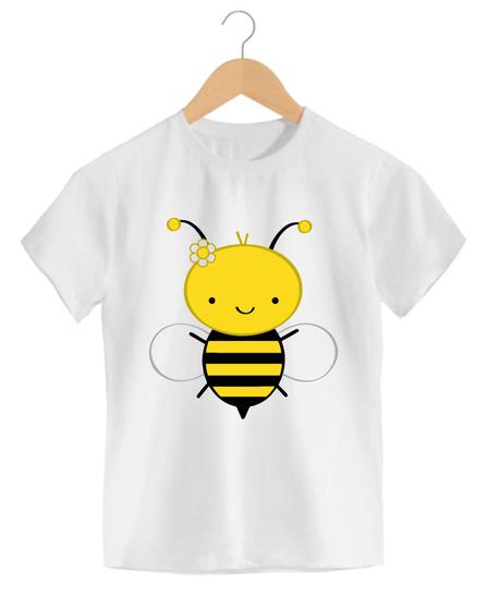 Imagem de Camiseta Infantil Abelha Colmeia Voa Asas Mel Doce Amarela Abelhinha 5