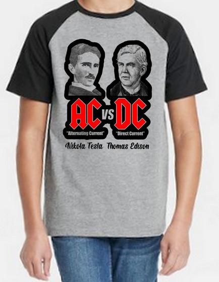 Imagem de Camiseta Infantil Ac Dc Tesla Vs Edison