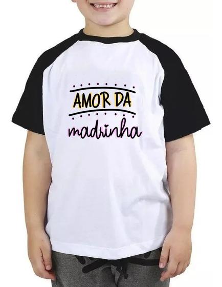 Imagem de Camiseta infantil amor da madrinha camisa presente blusa