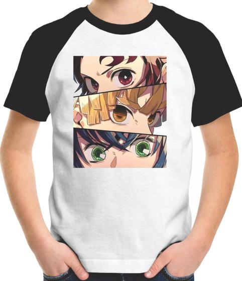 Imagem de Camiseta Infantil Anime Demon Slayer Kimetsu No Yaiba Olhar