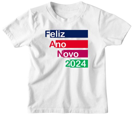 Imagem de Camiseta Infantil Ano Novo 2024 Faixas