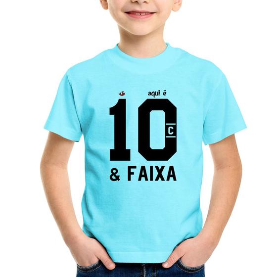 Imagem de Camiseta Infantil Aqui é 10 e Faixa - Foca na Moda