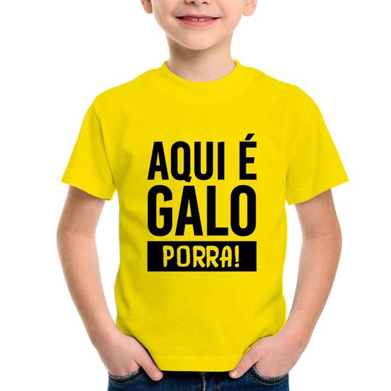 Imagem de Camiseta Infantil Aqui é galo  - Foca na Moda