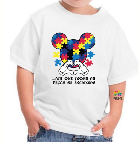 Imagem de Camiseta Infantil   Autismo Até Que Todas as Peças se Encaixem Est. 1.15 - Autista Zlprint