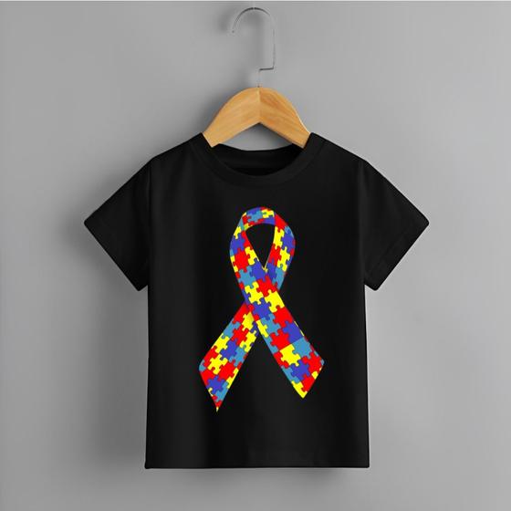 Imagem de Camiseta Infantil Autismo Autista Blusa Menino Unissex Menina Conscientização 100% Algodão