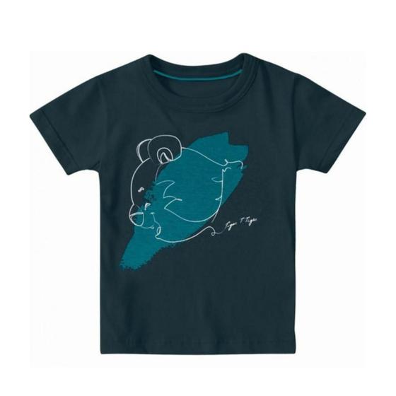 Imagem de Camiseta Infantil Azul Petróleo Estampada Meninos Tigor