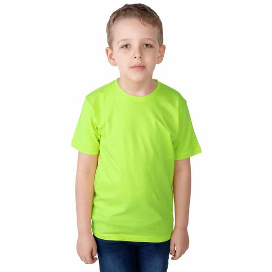 Imagem de Camiseta Infantil Básica Lisa 100% Algodão