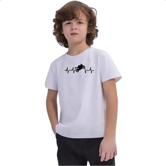 Imagem de Camiseta Infantil Batimento cardiaco moto