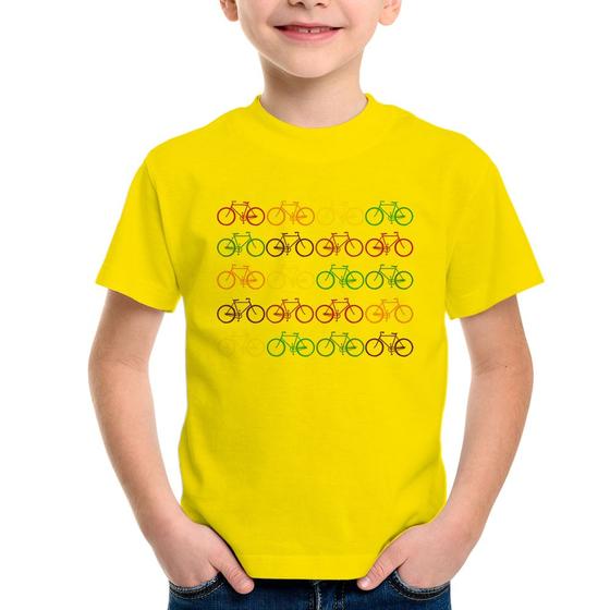 Imagem de Camiseta Infantil Bicicletas Coloridas - Foca na Moda