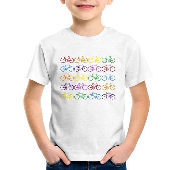 Imagem de Camiseta Infantil Bicicletas Coloridas - Foca na Moda