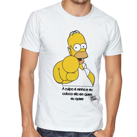 Imagem de Camiseta Infantil Blusa Criança Homer Simpsons culpa é minha