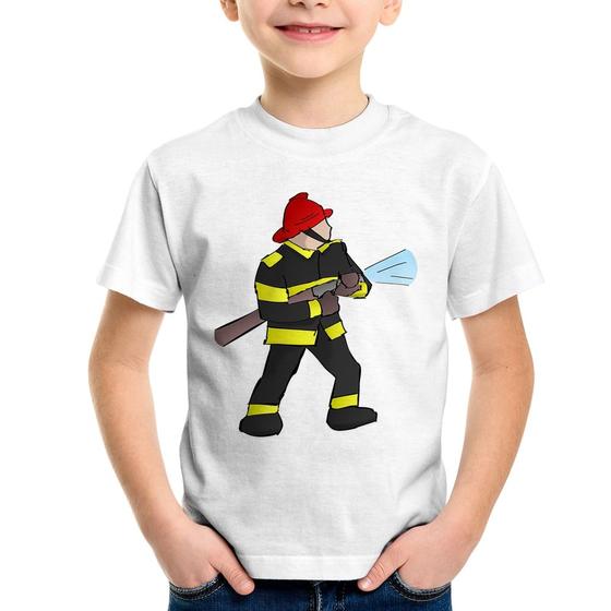 Imagem de Camiseta Infantil Bombeiro - Foca na Moda