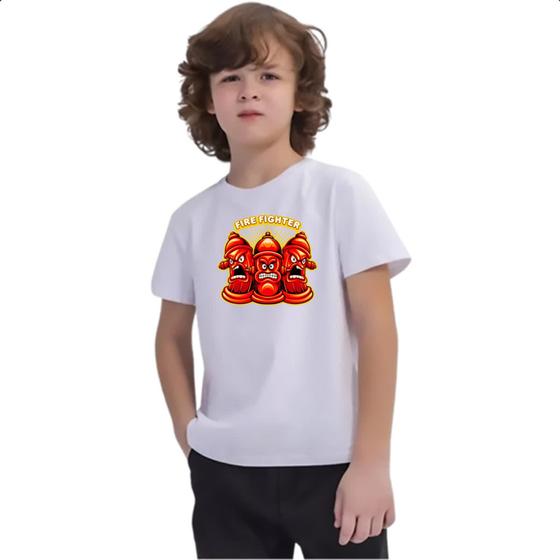 Imagem de Camiseta Infantil Bombeiro hidrantes furiosos