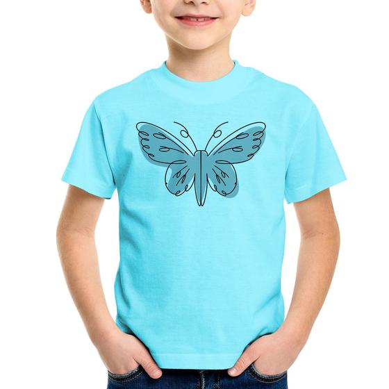 Imagem de Camiseta Infantil Borboleta Abstrata - Foca na Moda