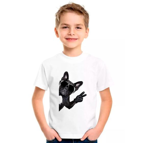 Imagem de Camiseta Infantil Buldog Francês Pet Cachorro 01