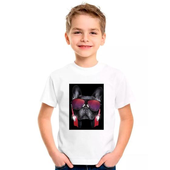 Imagem de Camiseta Infantil Buldog Francês Pet Cachorro 02