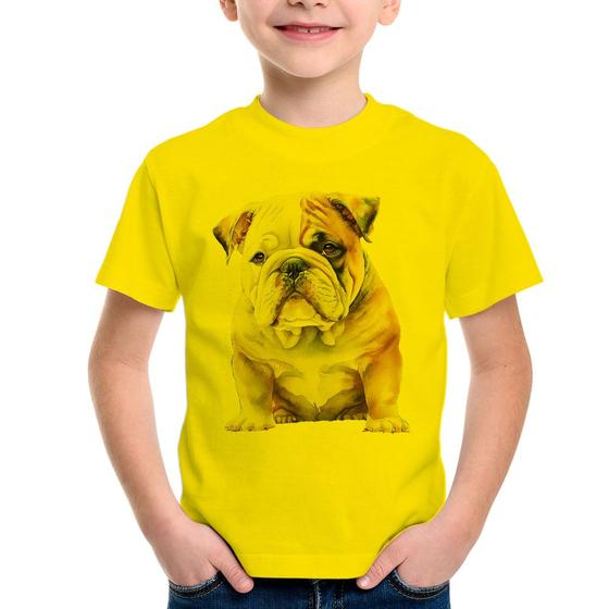 Imagem de Camiseta Infantil Bulldog-Inglês - Foca na Moda