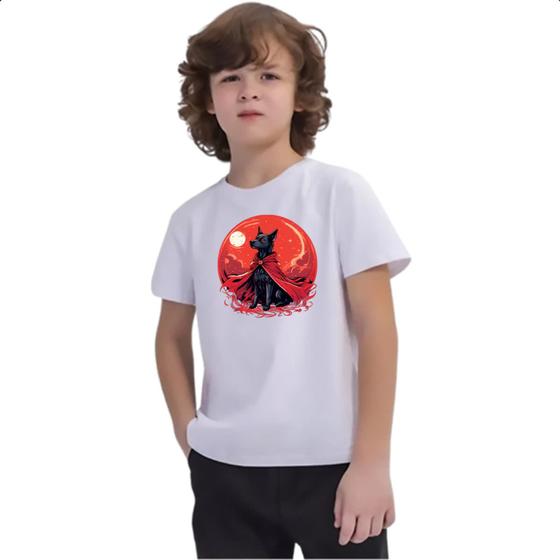 Imagem de Camiseta Infantil Cachorro vampiro