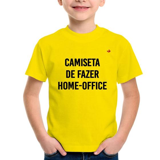 Imagem de Camiseta Infantil Camiseta de fazer home-office - Foca na Moda