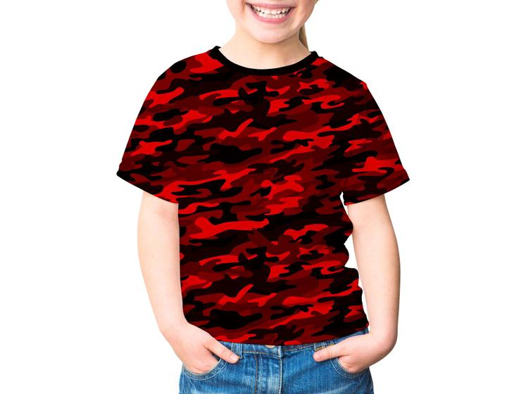 Imagem de Camiseta Infantil Camuflada Exército Militar Pesca Caça Dry fit top