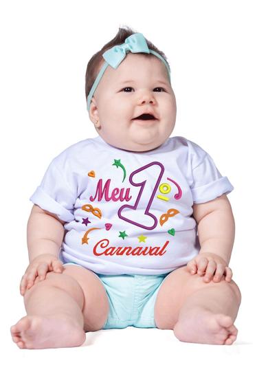 Imagem de Camiseta Infantil Carnaval Primeiro Carna Bloco Bloquinho