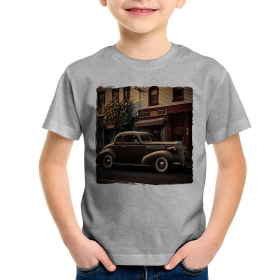 Imagem de Camiseta Infantil Carro antigo na cidade - Foca na Moda