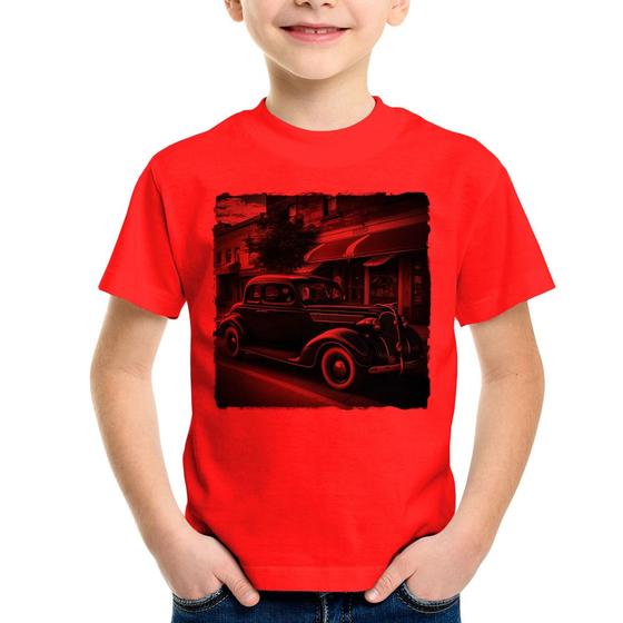 Imagem de Camiseta Infantil Carro vintage na cidade - Foca na Moda