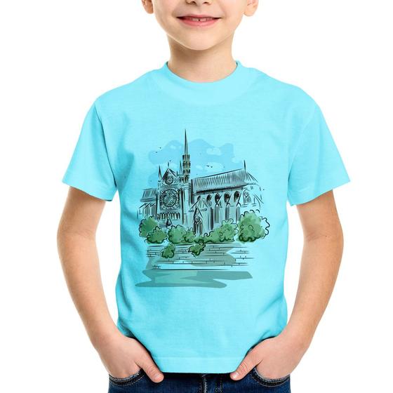 Imagem de Camiseta Infantil Catedral de Notre-Dame de Paris - Foca na Moda